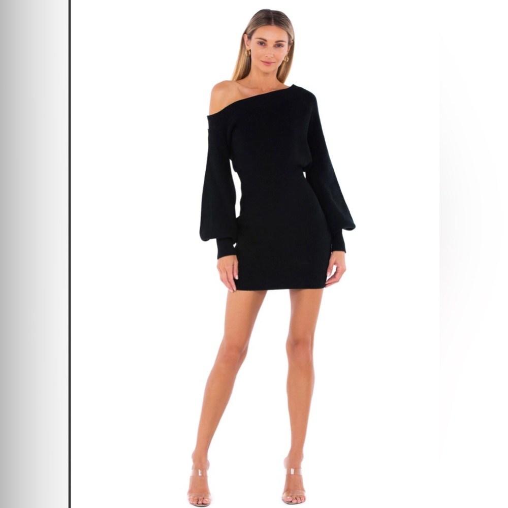 Line & Dot Rebecca off shoulder mini dress